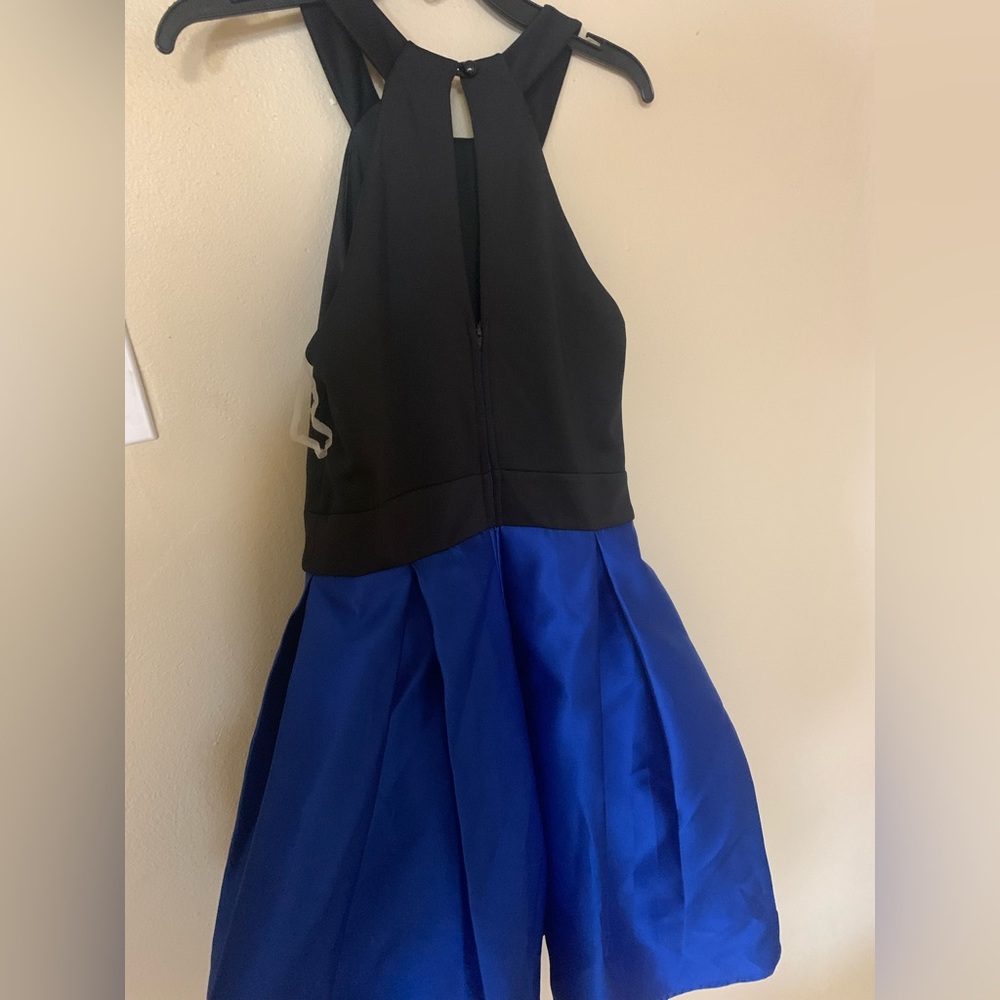 Juniors Black and Blue formal skater dress - Picture 2 of 4